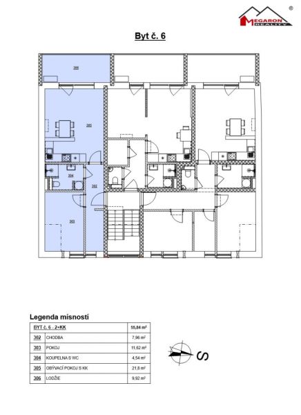 REZIDENCE HAVLÍČKOVA - Novostavba bytového domu – 8 nových bytů o velikosti 2+kk a 3+kk, s terasou, sklepní kójí a park. stáním #9