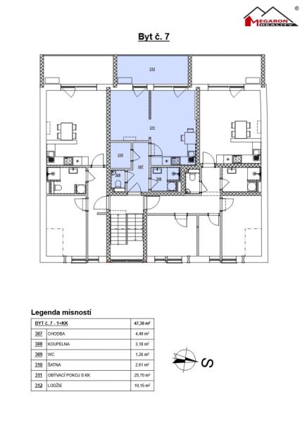 REZIDENCE HAVLÍČKOVA - Novostavba bytového domu – 8 nových bytů o velikosti 2+kk a 3+kk, s terasou, sklepní kójí a park. stáním #10