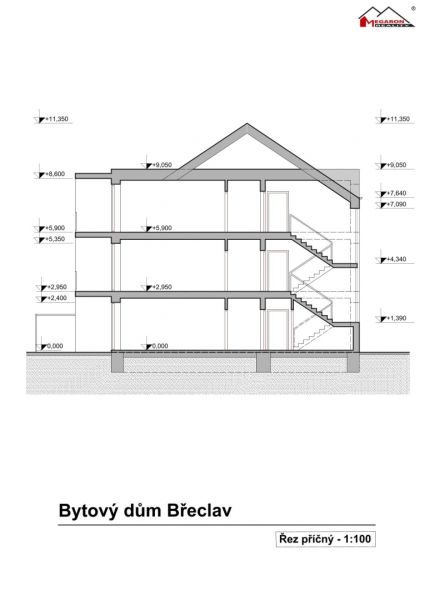 REZIDENCE HAVLÍČKOVA - Novostavba bytového domu – 8 nových bytů o velikosti 2+kk a 3+kk, s terasou, sklepní kójí a park. stáním #3